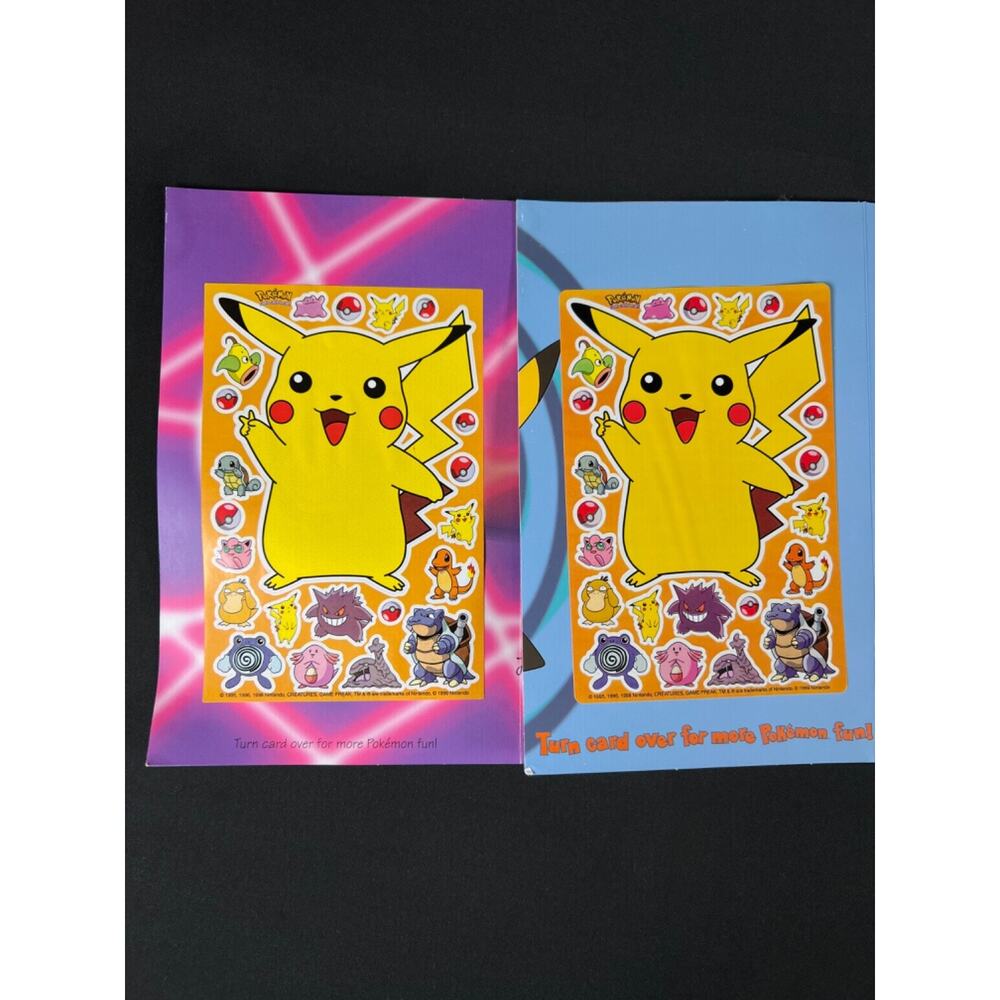 POKEMON STICKERS 1999 nintendo vintage card game freak 95 96 98